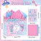 Gender Reveal Gift Bag Blue Pink Boy or Girl Paper Bag with Wrapping Paper Card What Will Baby Be Party Decoration Little Feet Treat Candy Bag for Baby Shower Gender Reveal Birthday Party Supplies